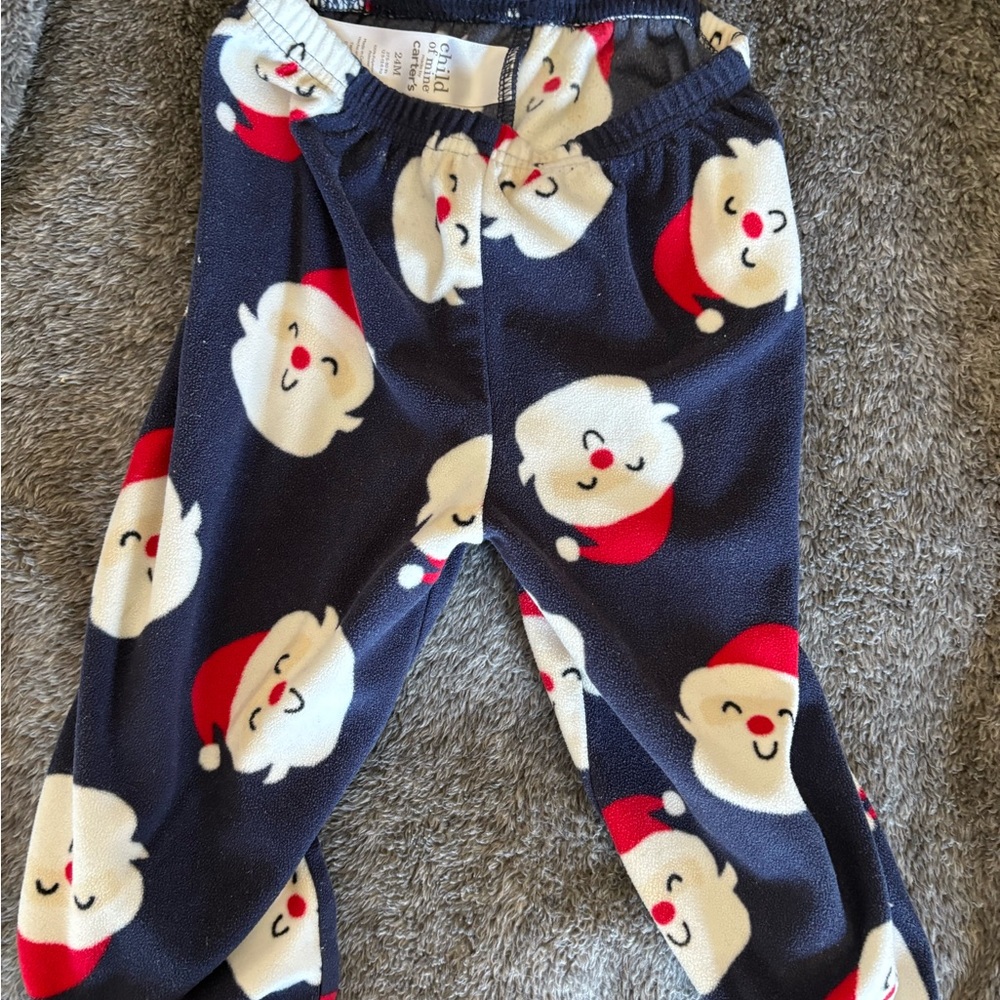 Festive Red Striped Santa Kids Pajama Set - Picture 14 of 15